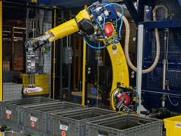 A warehouse robot in action